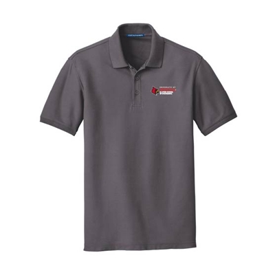 BRIEFING BACK LOGO LINE POLO（GRAYGE／ M） Embroidered Logo Cotton Jersey Short Sleeve Polo | Express